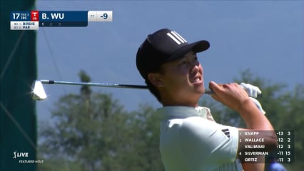 Brandon Wu drains a 26-foot birdie putt at Mexico Open