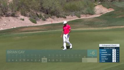 Brian Gay makes birdie putt on No. 13 at Cologuard Classic