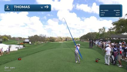 Justin Thomas holes out from 29 feet for birdie on No. 2 at Arnold Palmer