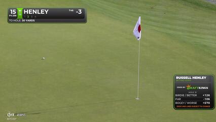 Russell Henley sinks 13-foot putt for birdie on No. 15 at Travelers