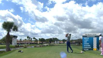 Andrew Kozan sticks tee shot to set up birdie at Honda