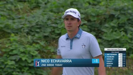 Nico Echavarria makes birdie on No. 6 at Baycurrent