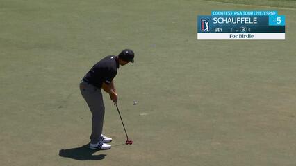Xander Schauffele pours in 22-foot birdie putt on No. 9 at Valspar