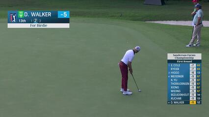 Danny Walker sinks 37-foot birdie putt on No. 13 at Sanderson Farms