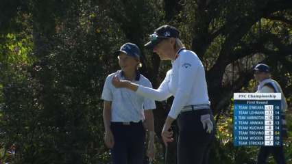 Annika Sorenstam and Will McGee combine for birdie at PNC Championship