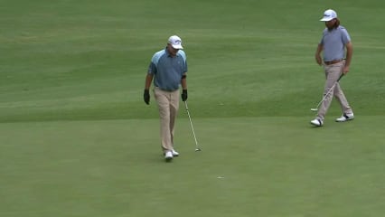 Tommy Gainey makes birdie on No. 16 in Round 3 at BMW Charity Pro-Am