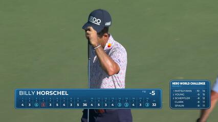 Billy Horschel sinks 9-foot birdie putt on No. 18 at Hero World Challenge