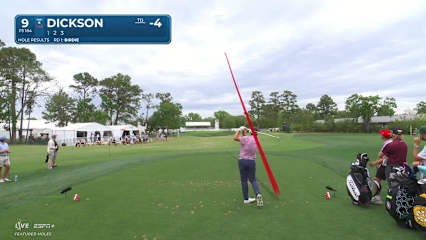 Taylor Dickson goes right at the flag to set up birdie at Houston Open