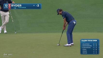 Sam Ryder drains 7-foot birdie putt on No. 12 at Valero