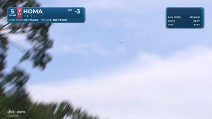 Max Homa's 188-yard approach sets up birdie on No. 5 at Charles Schwab