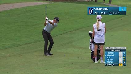 Webb Simpson makes birdie on No. 5 at Wyndham