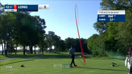 Adam Long throws a dart to set up birdie at John Deere