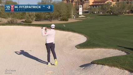 Matt Fitzpatrick sinks 5-foot birdie putt on No. 13 at WM Phoenix Open
