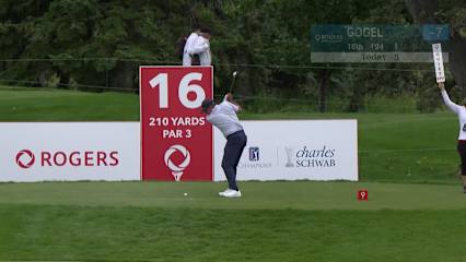 Matt Gogel makes birdie on No. 16 at Rogers Charity Classic