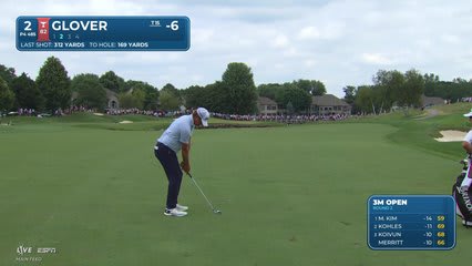 Lucas Glover's 167-yard approach sets up birdie on No. 2 at 3M Open