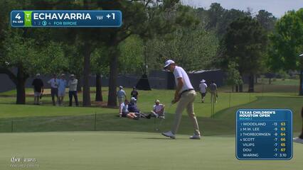Nico Echavarria sinks 1-foot birdie putt on No. 4 at Texas Children's