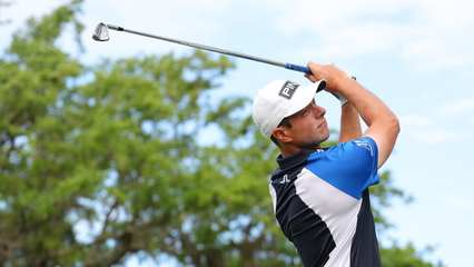 Viktor Hovland leads early with play suspended at RBC Heritage