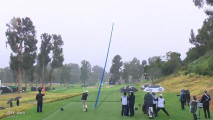 Viktor Hovland drives 216 yards to 10 feet, makes birdie on No. 4 at The Genesis