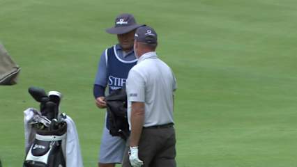 Jerry Kelly makes birdie on No. 17 at Stifel Charity Classic