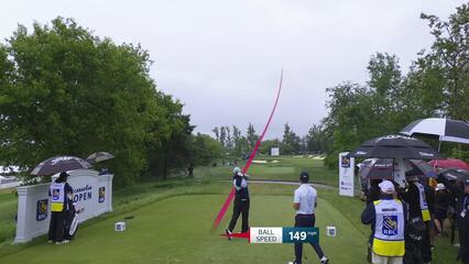 Sudarshan Yellamaraju hits tee shot to 9 feet, sets up birdie on No. 7 at RBC Canadian