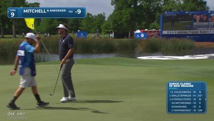Team Mitchell/Snedeker makes birdie on No. 18 at Zurich Classic