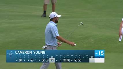 Cameron Young birdies No. 16 at BMW Charity Pro-Am