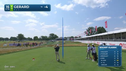 Ryan Gerard hits tee shot to 13 feet, sets up birdie on No. 15 at Rocket Classic