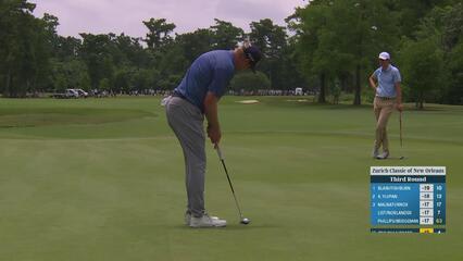 Ryan Brehm drains birdie putt at Zurich Classic
