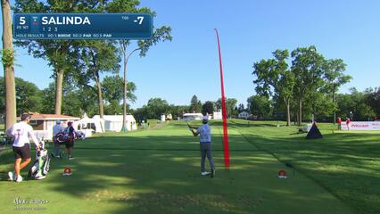 Isaiah Salinda makes birdie on No. 5 at Rocket Classic