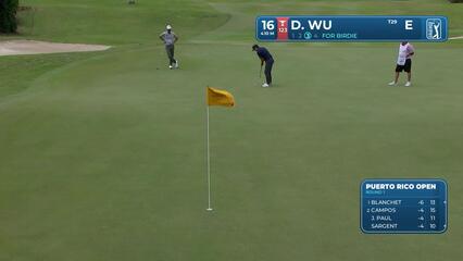 Dylan Wu makes birdie putt on No. 16 at Puerto Rico