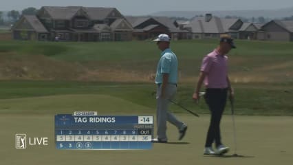 Tag Ridings uses tight approach to set up birdie at TPC Colorado