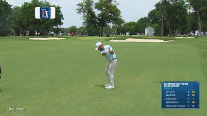 Brian Harman gets up-and-down from 76 yards for birdie on No. 2 at Charles Schwab
