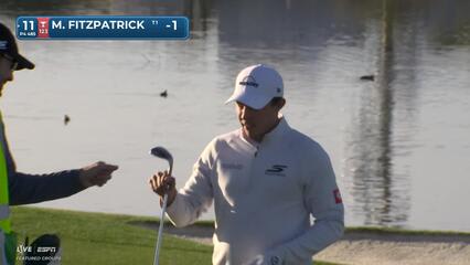 Matt Fitzpatrick holes out from 85 feet for birdie on No. 11 at WM Phoenix Open
