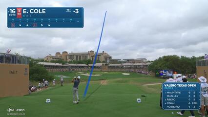 Eric Cole hits tee shot to 13 feet, sets up birdie on No. 16 at Valero