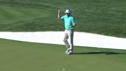 Jason Bohn birdies the electric No. 16 at Waste Management