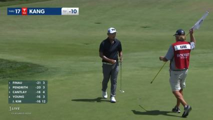 Sung Kang two-putts for birdie on No. 17 at Rocket Mortgage