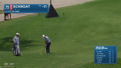 Austin Eckroat sinks 10-foot birdie putt on No. 14 at THE CJ CUP