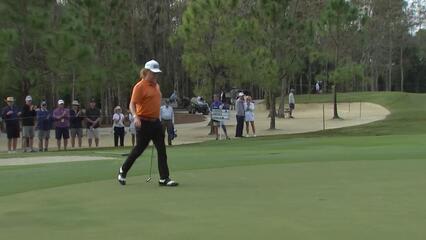 Miguel Angel Jiménez holes out for birdie on No. 3 at Chubb Classic
