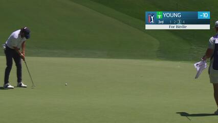 Cameron Young makes birdie on No. 3 at Truist Championship