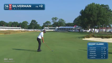 Ben Silverman taps in for birdie on No. 14 at Rocket Classic