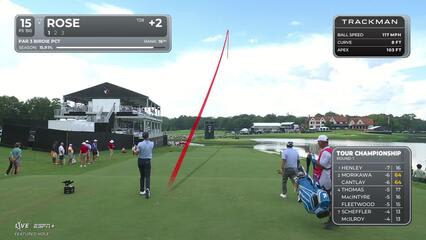 Justin Rose makes birdie on No. 15 at TOUR Championship