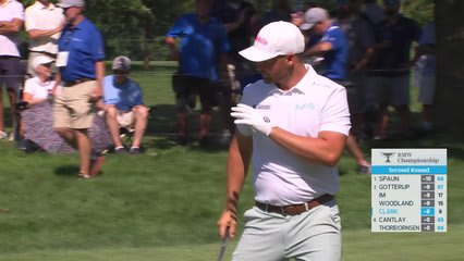 Wyndham Clark gets up-and-down from 169 yards for birdie on No. 10 at BMW Championship
