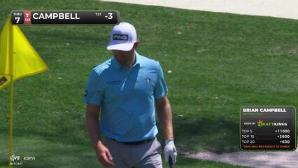 Brian Campbell holes 46-foot approach shot for birdie on No. 7 at RBC Heritage