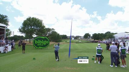 Si Woo Kim hits tee shot to 15 feet, sets up birdie on No. 7 at THE CJ CUP