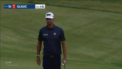 Michael Gligic nearly holes tee shot to 4-feet on No. 7 at Valero