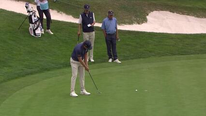 Justin Leonard makes birdie on No. 14 at PURE Insurance Championship