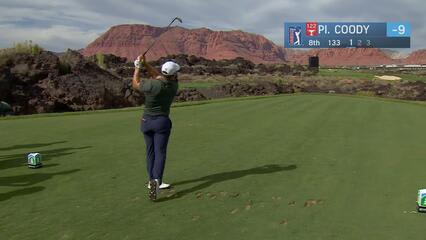 Pierceson Coody hits 132-yard tee shot to 6 feet, sets up birdie on No. 8 at Bank of Utah