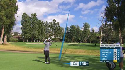 Si Woo Kim hits 206-yard approach to 9 feet, sets up birdie on No. 1 at The Genesis