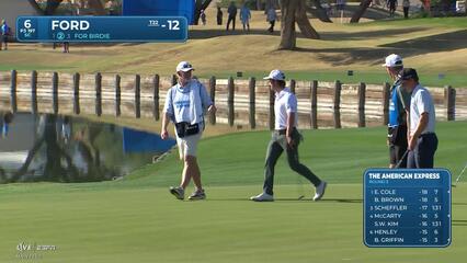 David Ford sinks 51-foot birdie putt on No. 6 at The American Express