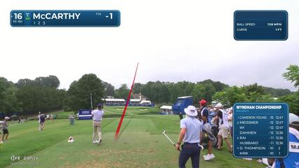 Denny McCarthy makes birdie on No. 16 at Wyndham